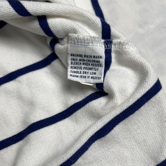 Polo Ralph Lauren Size Large 100% Cotton Striped White Polo Rugby Short Sleeve - Picture 4 of 7
